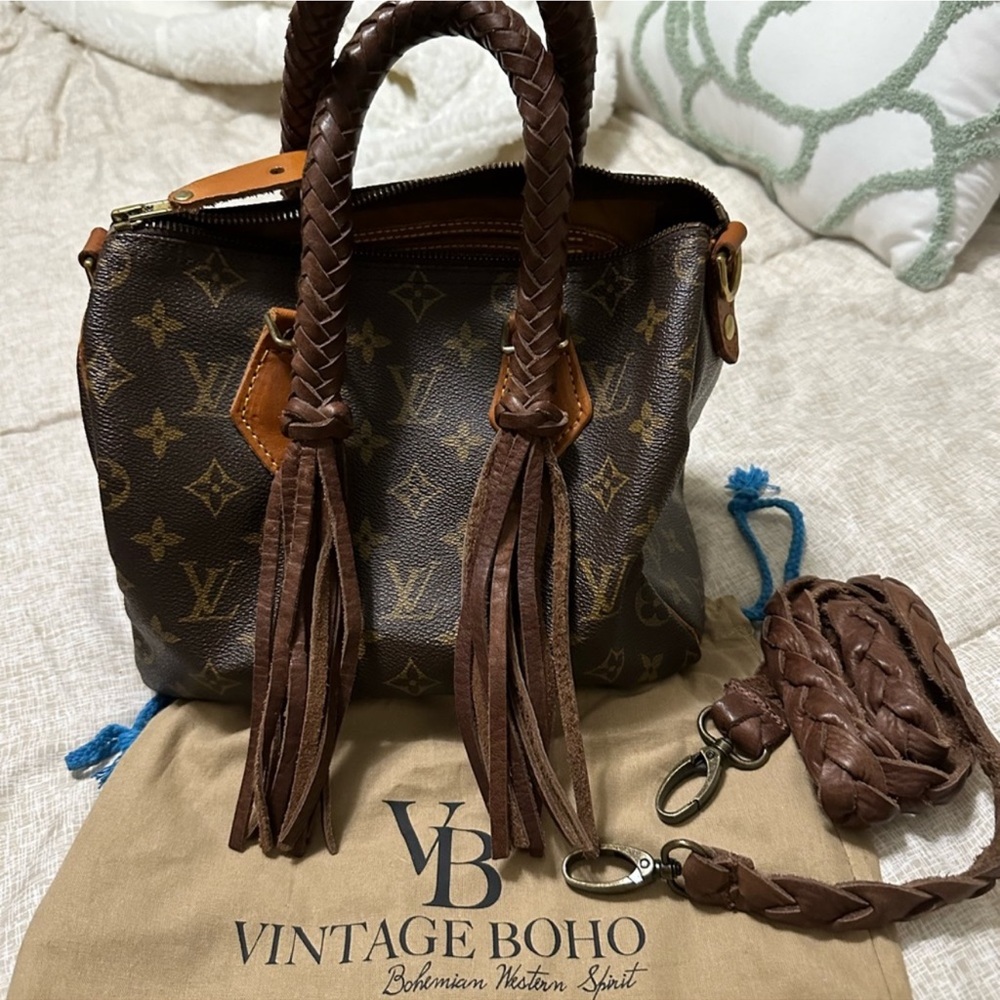 Louis Vuitton Fringed vintage Boho Handbag
